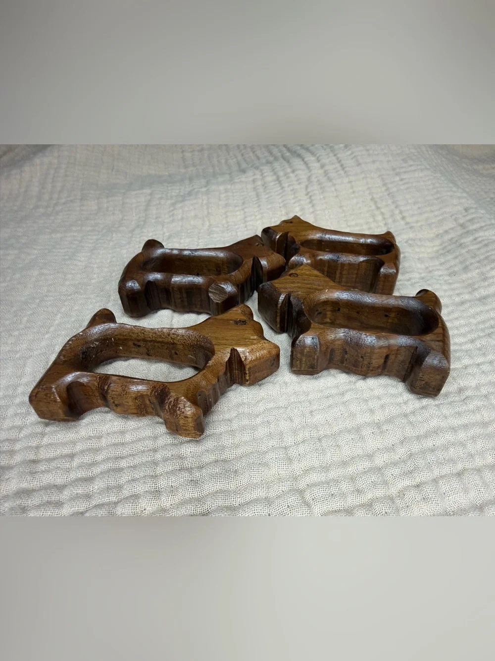 Vintage MCM Scottish Terrier Napkin Rings